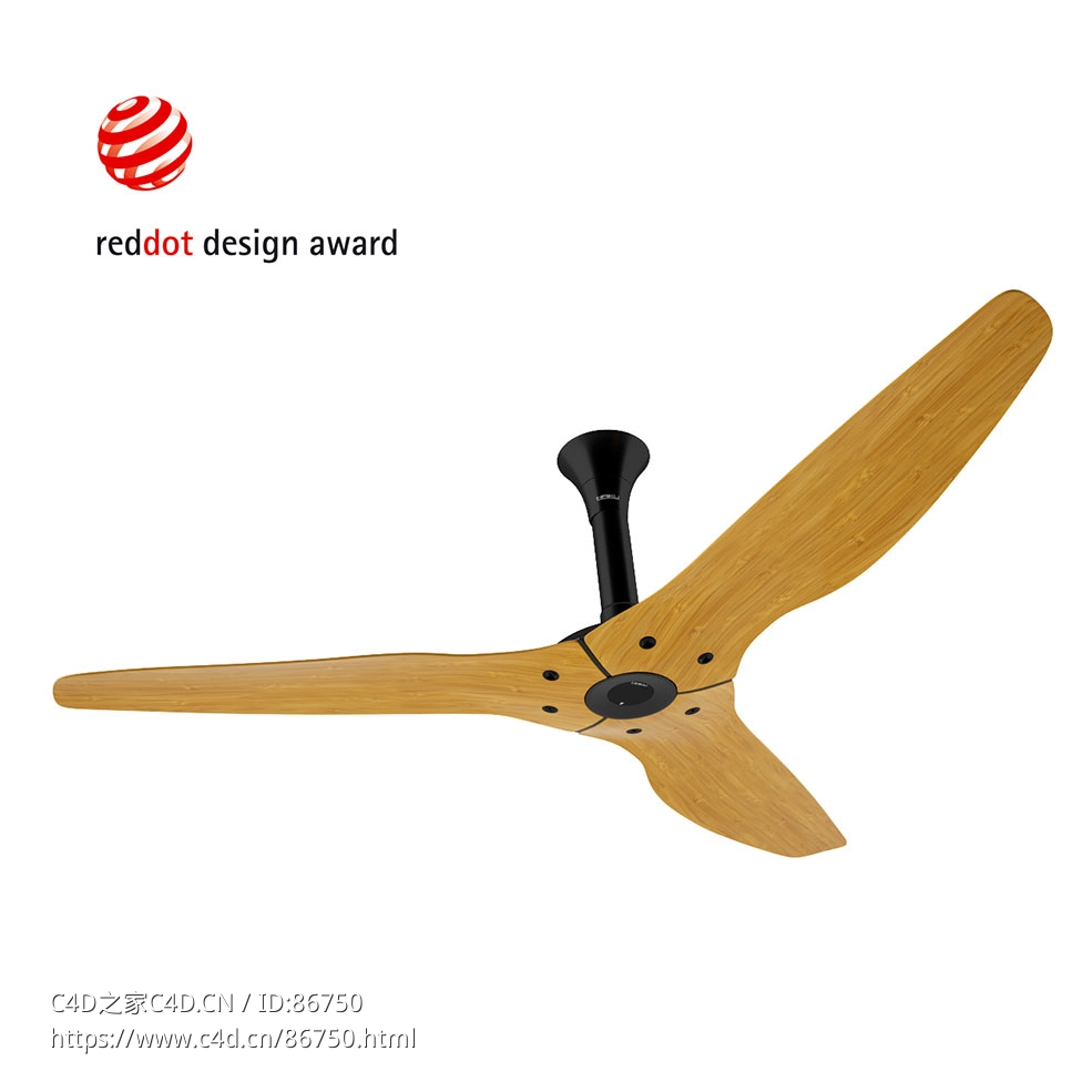 海库风扇BigAssFans品牌电器3D模型素材下载Haiku Fan by BigAssFans