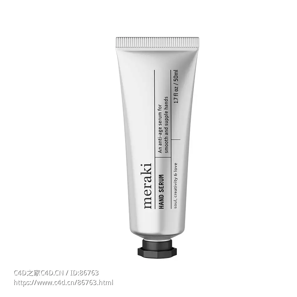 护手精华液50毫升Meraki品牌护肤品3D模型素材下载Hand Serum 50ml by Meraki