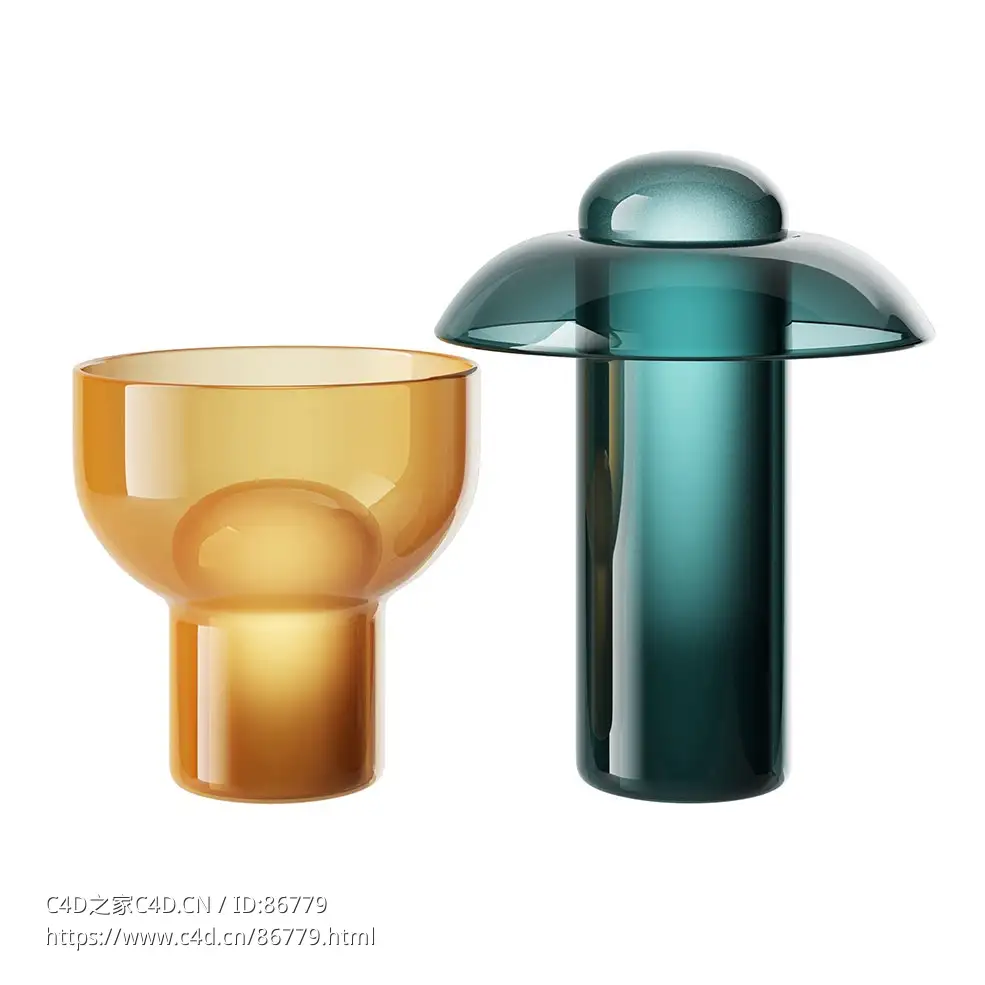 春日与阳光台灯Rakumba品牌照明3D模型素材下载Haru and So Table Lamp by Rakumba