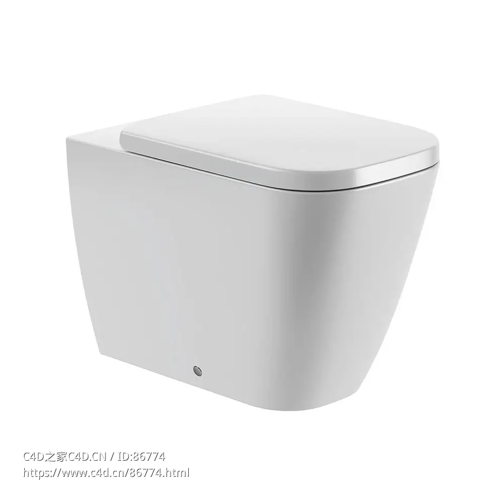 快乐D.2系列落地式马桶Duravit品牌卫浴3D模型素材下载Happy D.2 Toilet Floor Standin