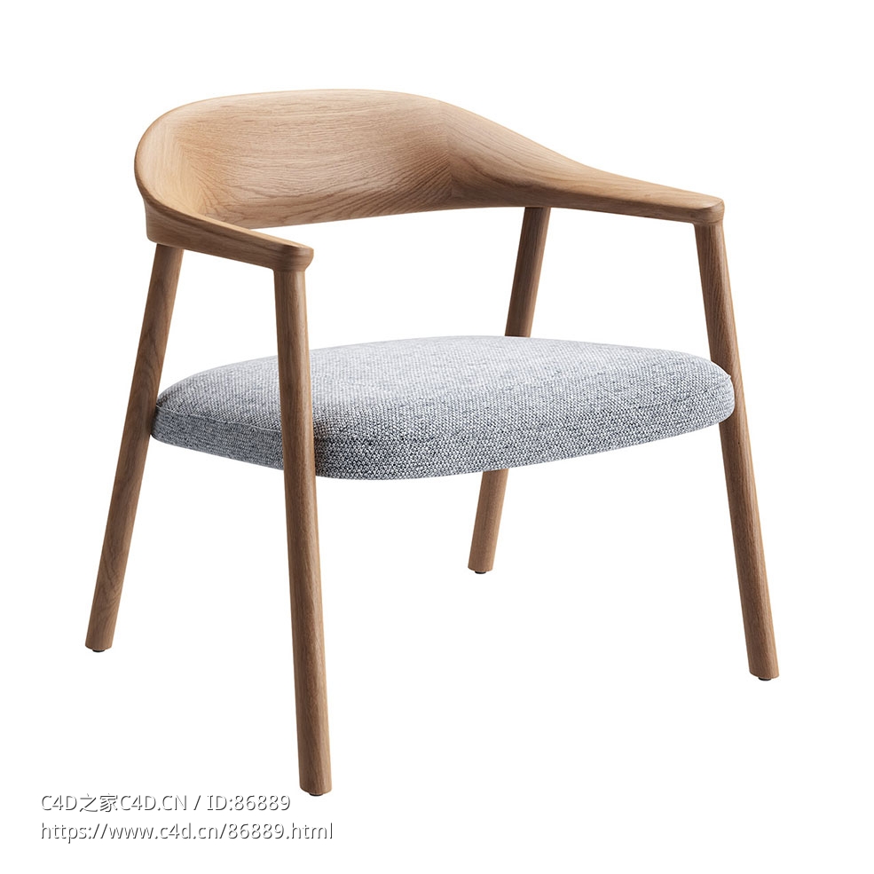 佩德拉利赫拉休闲椅3D模型素材下载Hera Lounge Chair by Pedrali - C4D之家 - 1311.jpg