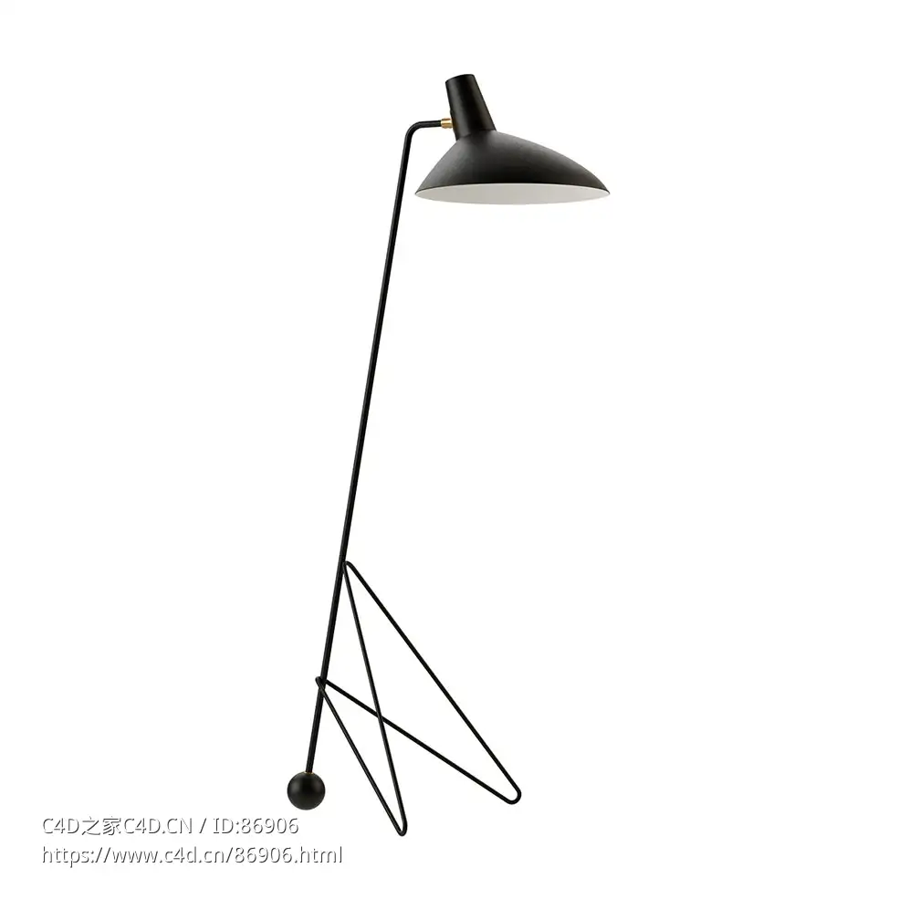 &Tradition三脚落地灯HM83D模型素材下载HM8 Tripod Floor Lamp by &Tradition