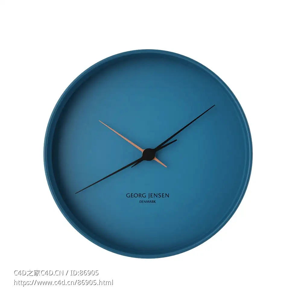 乔治杰生壁挂时钟3D模型素材下载Hk Wall Clock by Georg Jensen - C4D之家 - 1327.jpg