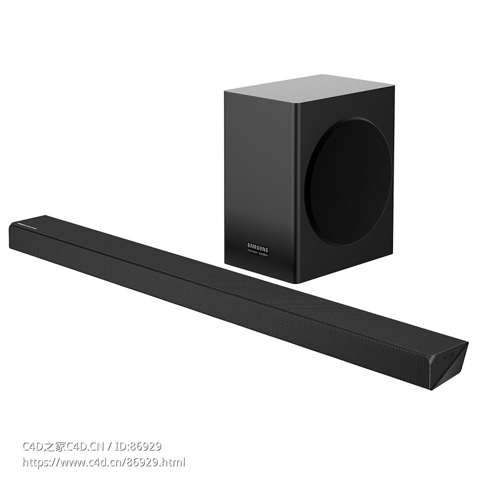 三星HW-Q60R音响条3D模型素材下载HW-Q60R Soundbar by Samsung - C4D之家 - 1351.jpg