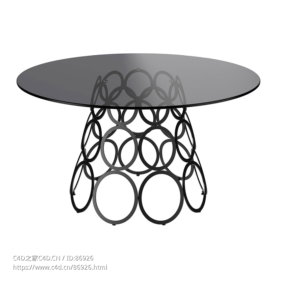 博纳尔多呼啦圈圆形餐桌3D模型素材下载Hulahoop Round Dining Table by Bonaldo - C4D之家 - 1348.jpg