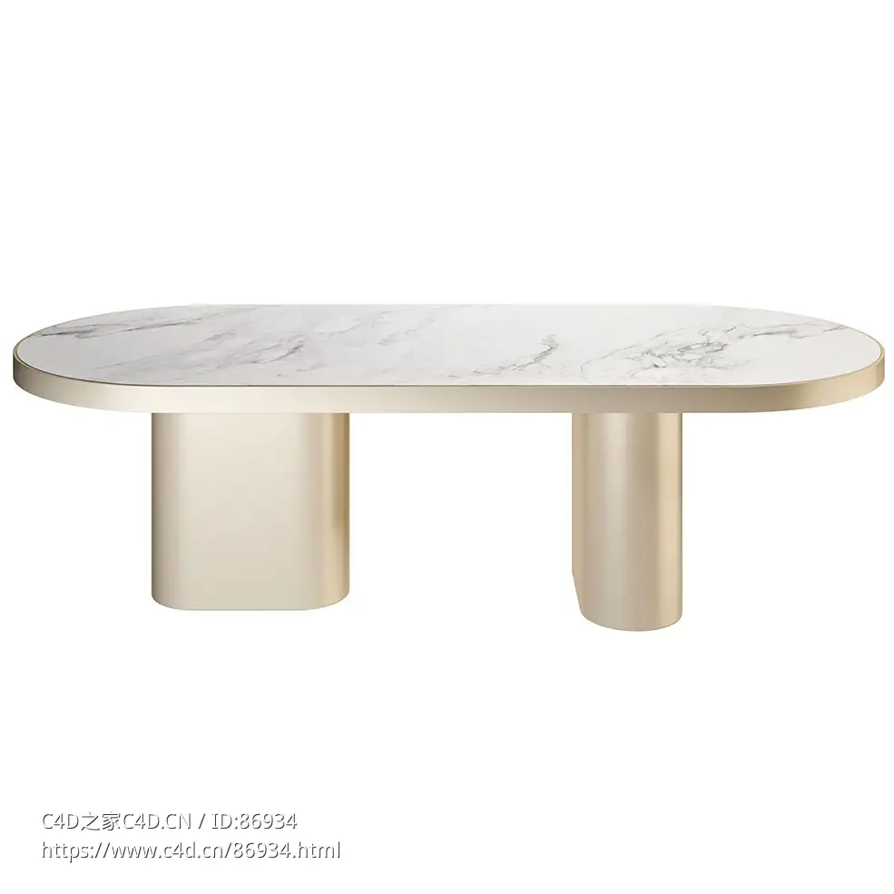 al2超级001大理石餐桌260厘米3D模型素材下载Hyper 001 Marble Dining Table 260 by al
