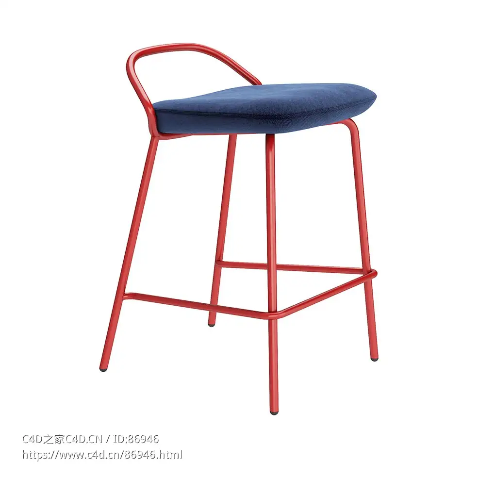 玛拉图标7300低凳3D模型素材下载Icon 7300 Low Stool by Mara