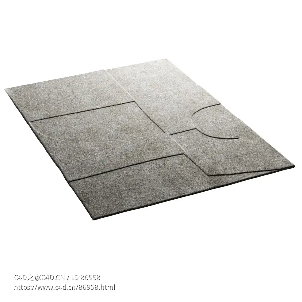 弗莱克斯福姆印加石色地毯3D模型素材下载Inca Rug Stone by Flexform - C4D之家 - 1380.jpg