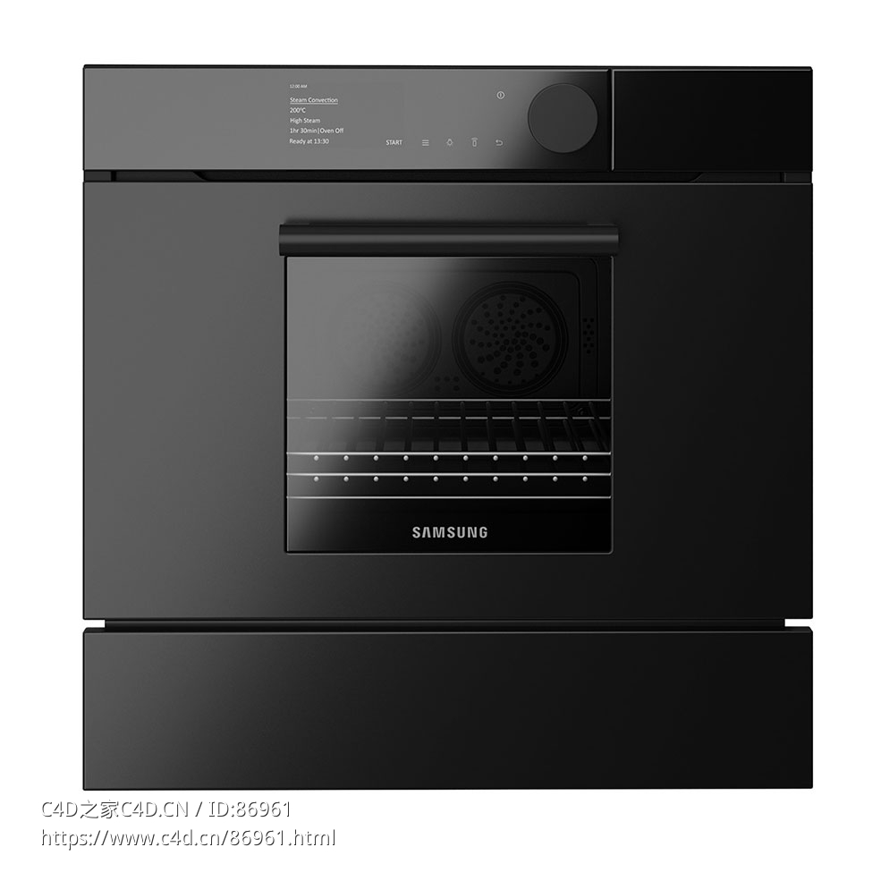 三星无限系列带暖抽屉烤箱3D模型素材下载Infinite Built-in Oven with Warming Drawer