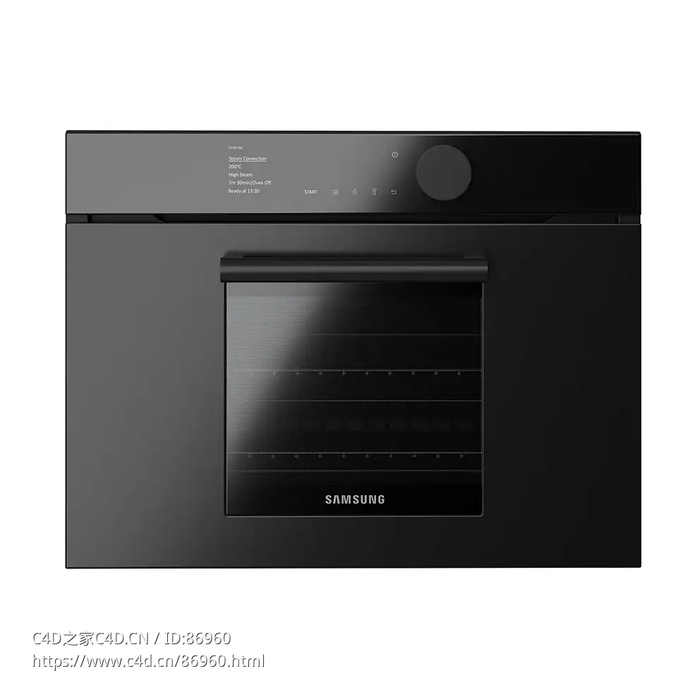 三星无限系列微波烤箱3D模型素材下载Infinite Built-in Oven with Microwave by Samsu