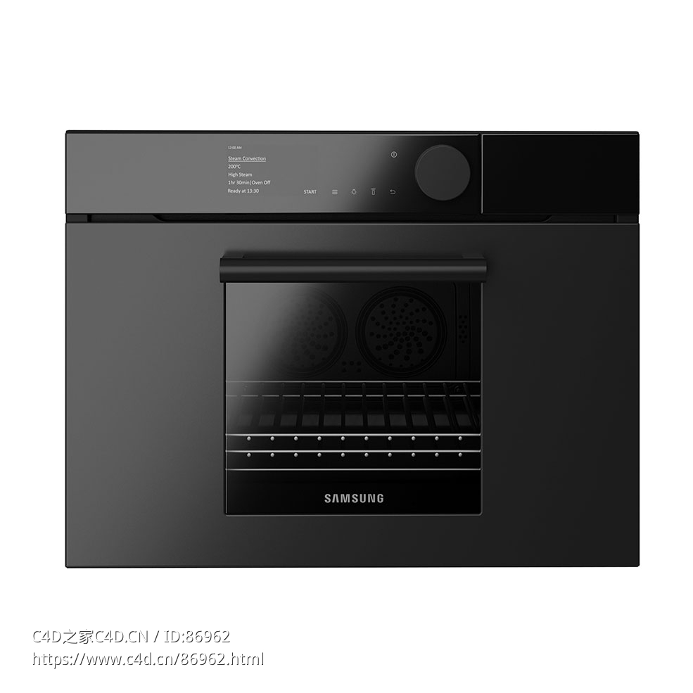 三星无限紧凑型烤箱NQ50T8539BK3D模型素材下载Infinite Compact Built-in Oven NQ50T8