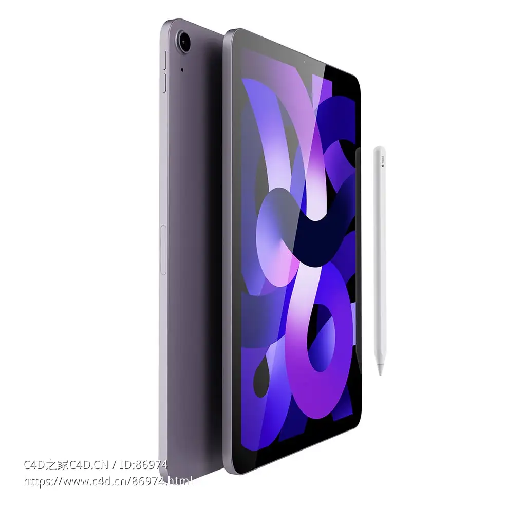 苹果iPad Air 5 20223D模型素材下载iPad Air 5 2022 by Apple