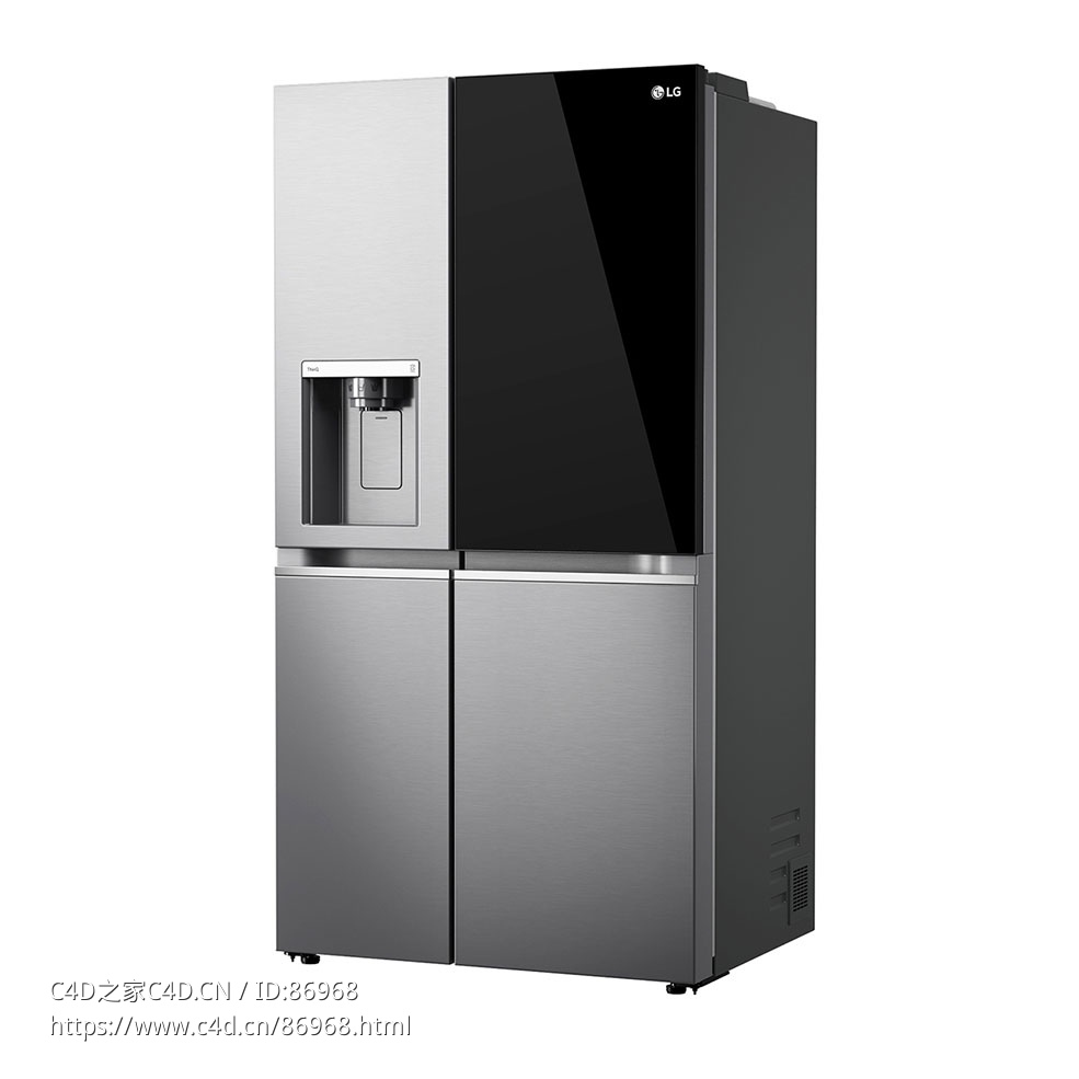 LG 2021 GSXD门中门冰箱冷冻柜3D模型素材下载Instaview GSXD Fridge Freezer 2021 by - C4D之家 - 1390.jpg