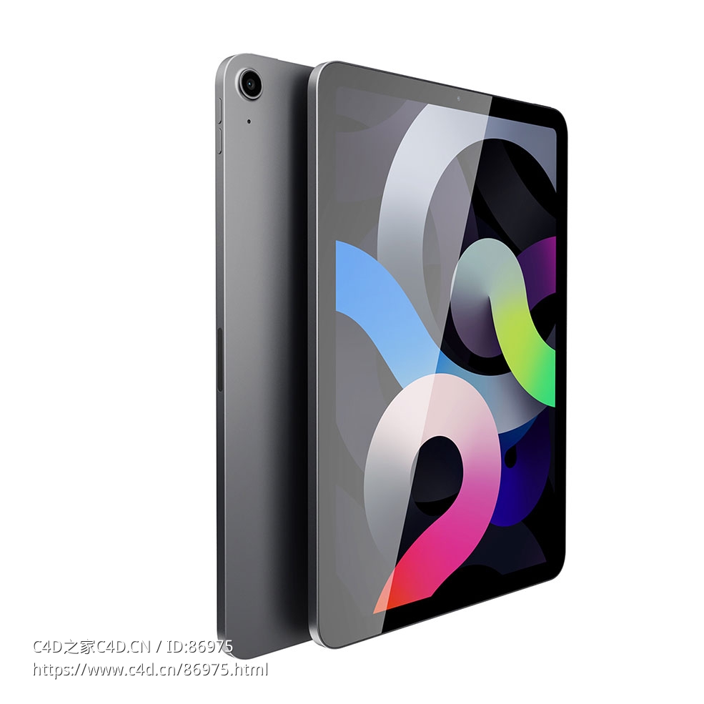 苹果iPad Air 20203D模型素材下载iPad Air 2020 by Apple