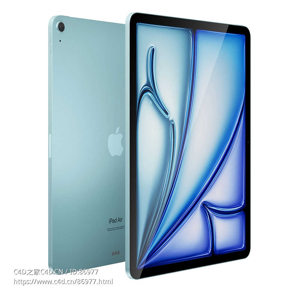 苹果13英寸iPad Air 20243D模型素材下载iPad Air 2024 13 Inch by Apple