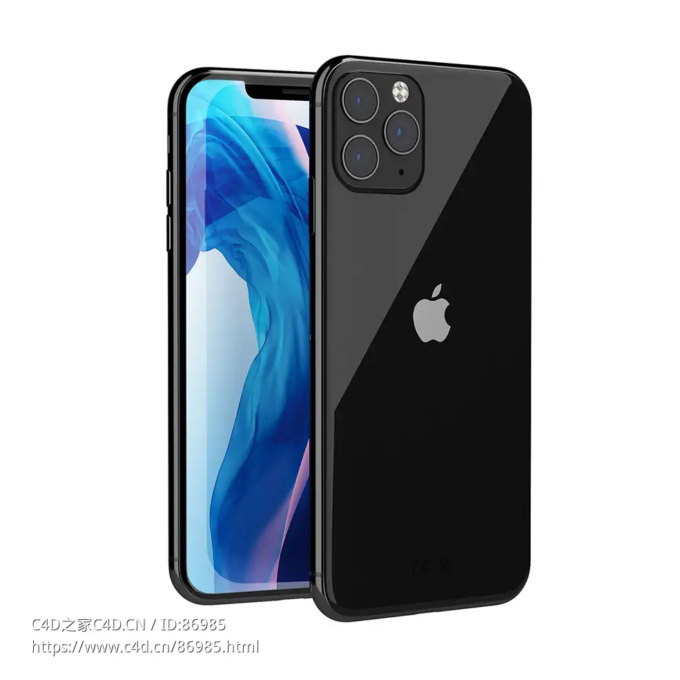 苹果iPhone 11 Pro Max智能手机3D模型素材下载iPhone 11 Pro Max by Apple