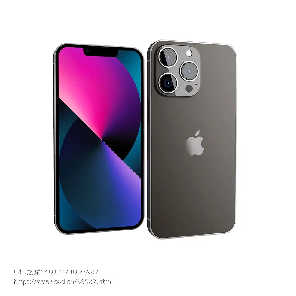 苹果iPhone 13 Pro智能手机3D模型素材下载iPhone 13 Pro by Apple