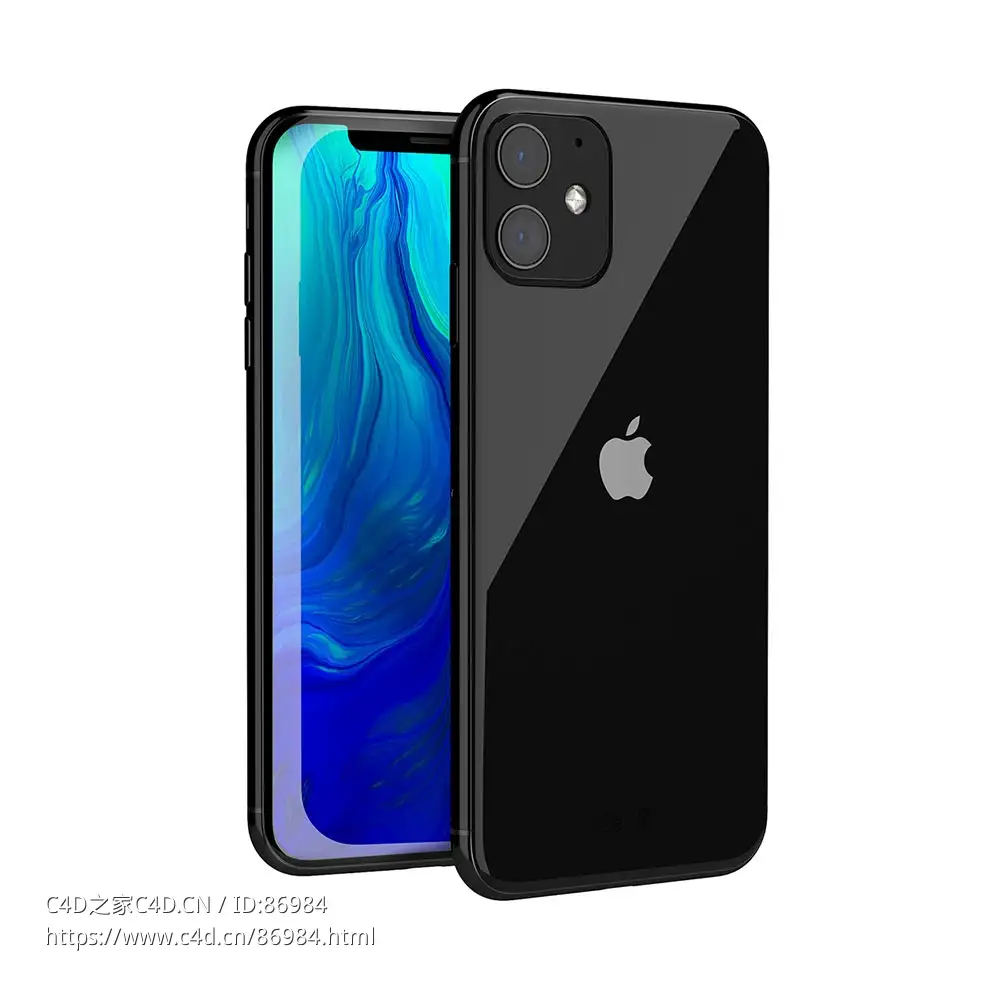 苹果iPhone 11智能手机3D模型素材下载iPhone 11 by Apple - C4D之家 - 1406.jpg