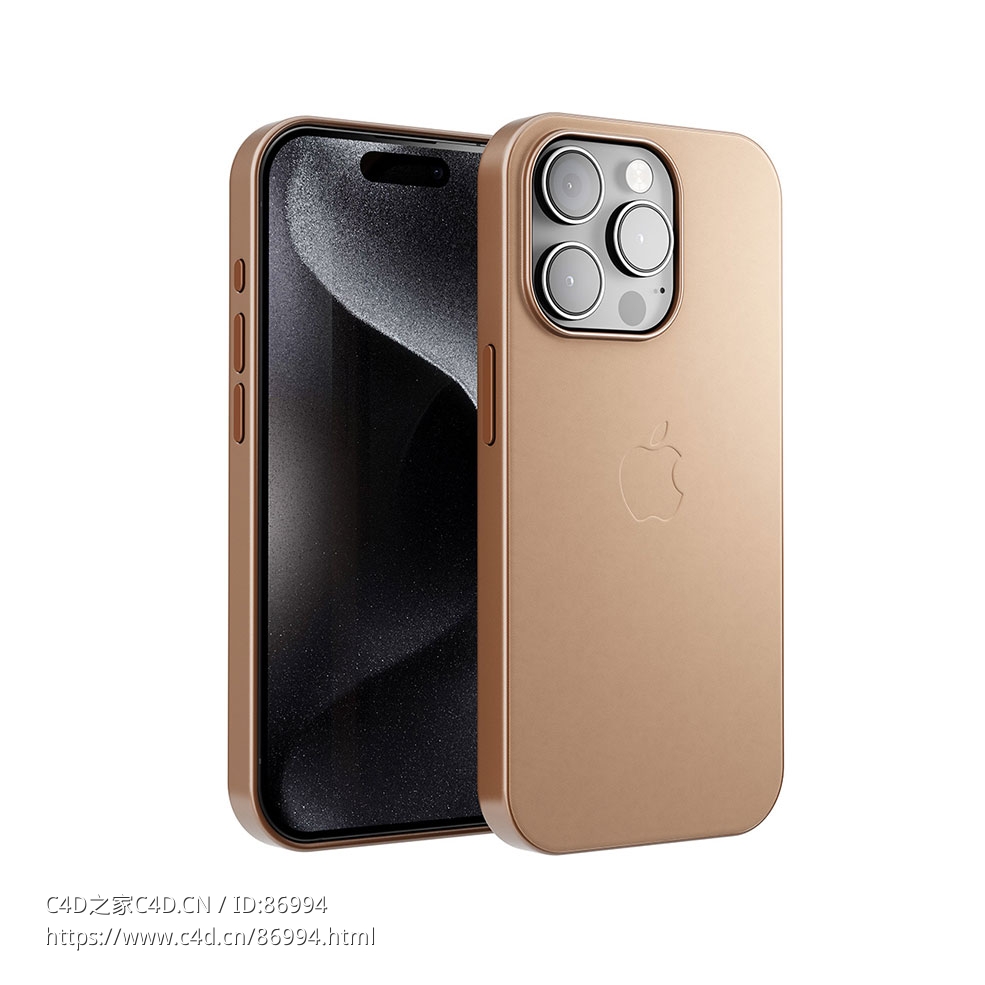 苹果iPhone 15 Pro精织保护壳3D模型素材下载iPhone 15 Pro FineWoven Case by Apple