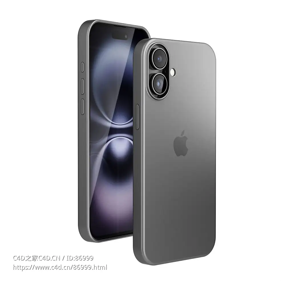 苹果iPhone 16 Plus硅胶保护壳3D模型素材下载iPhone 16 Plus 2024 Silicone Case by A