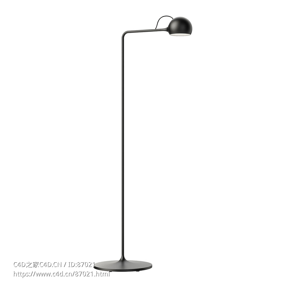 阿特米德伊克萨落地阅读灯3D模型素材下载Ixa Floor Reading Lamp by Artemide