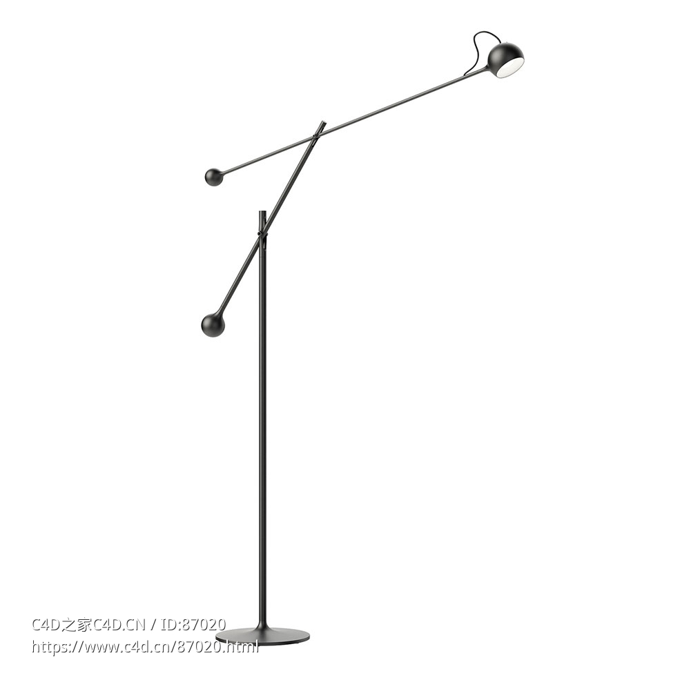 阿特米德伊克萨落地灯3D模型素材下载Ixa Floor Lamp by Artemide