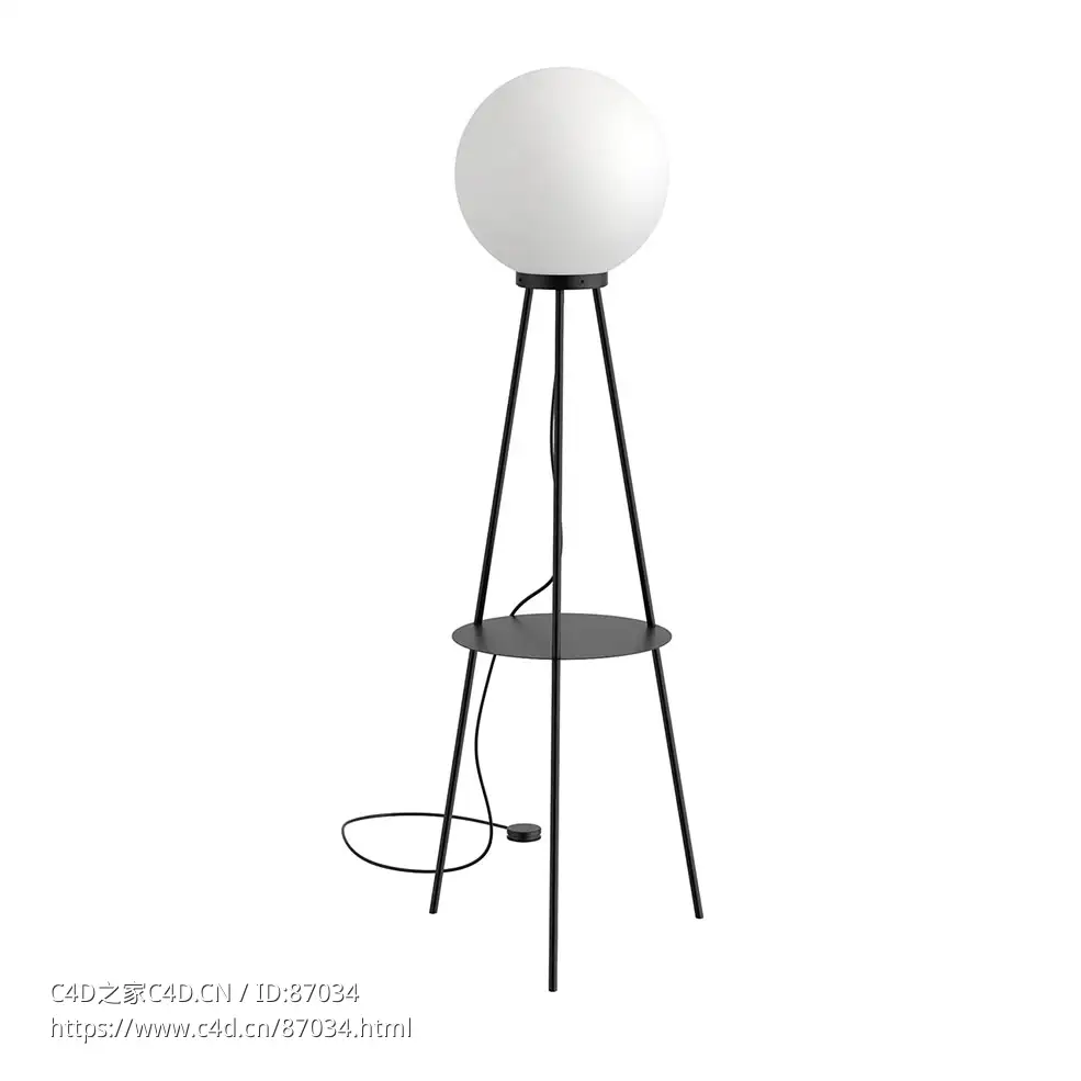 扎霍照明加戈落地灯3D模型素材下载Jago Floor Lamp by Zaho Lighting