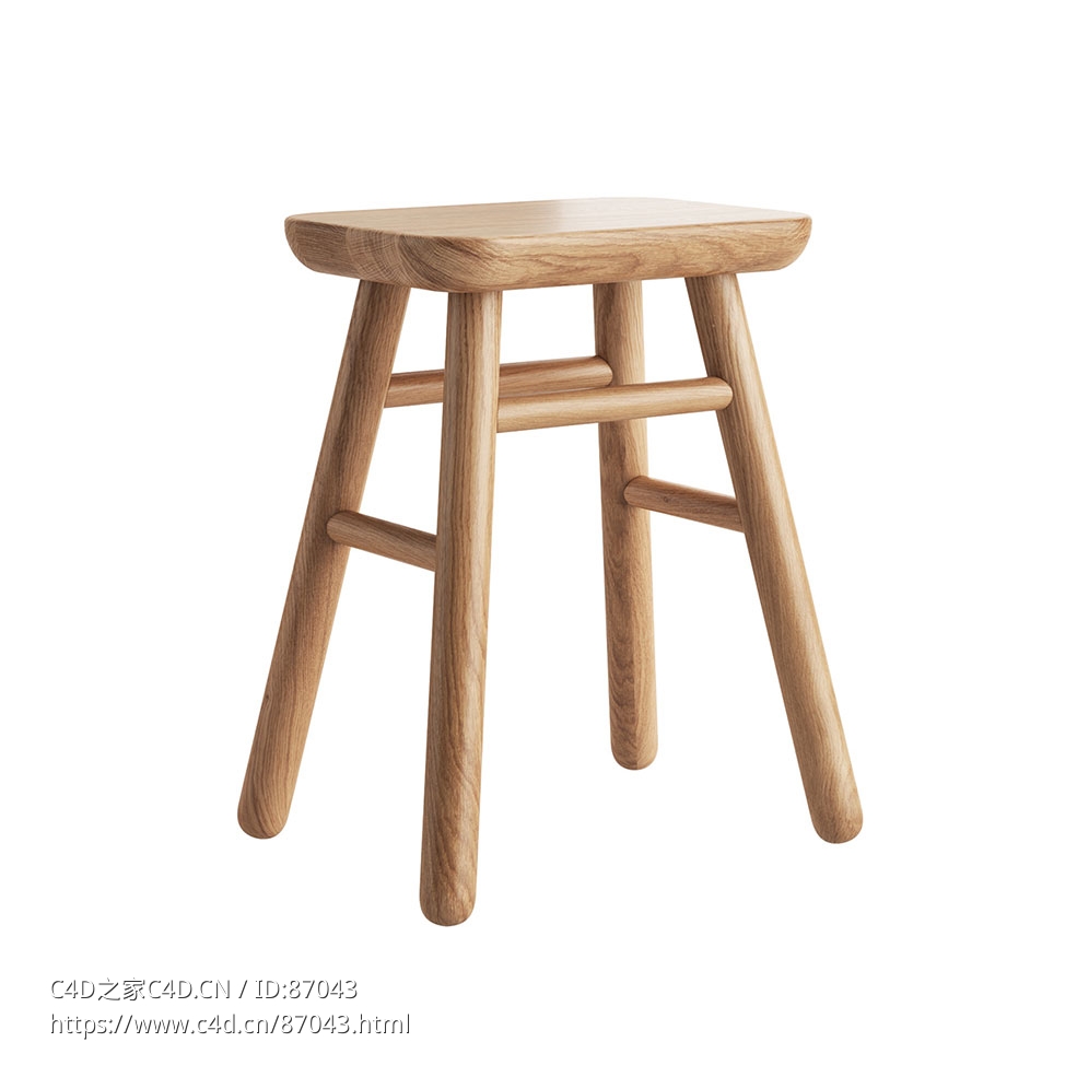 利奎合约家具贾斯珀凳子3D模型素材下载Jasper Stool by Liqui Contracts