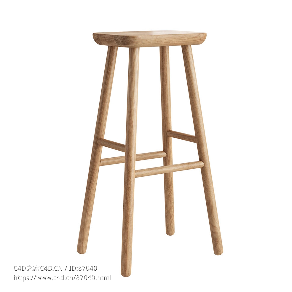 利奎合约家具贾斯珀吧台凳3D模型素材下载Jasper Bar Stool by Liqui Contracts