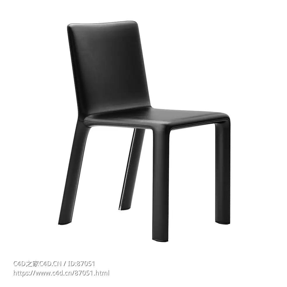 克里斯塔利亚约克皮椅3D模型素材下载Joko Leather Chair by Kristalia