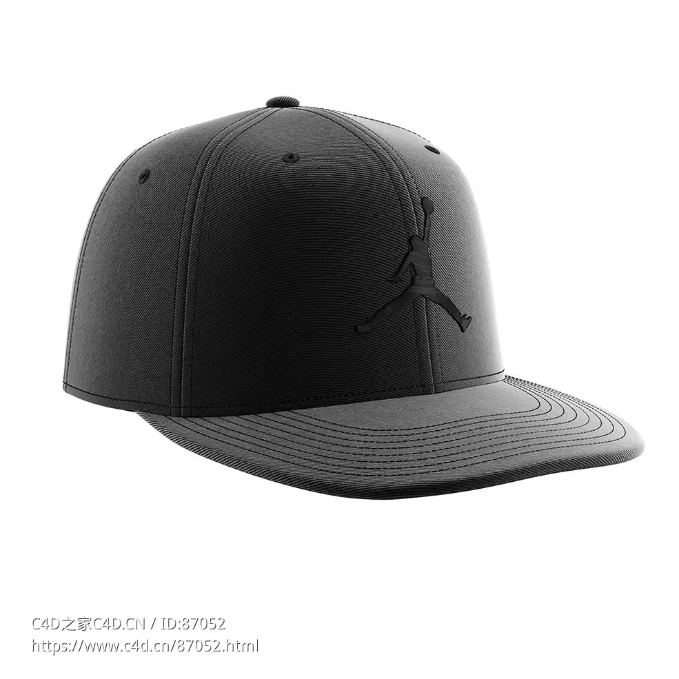耐克乔丹系列运动帽3D模型素材下载Jordan Jumpman Pro Cap by Nike