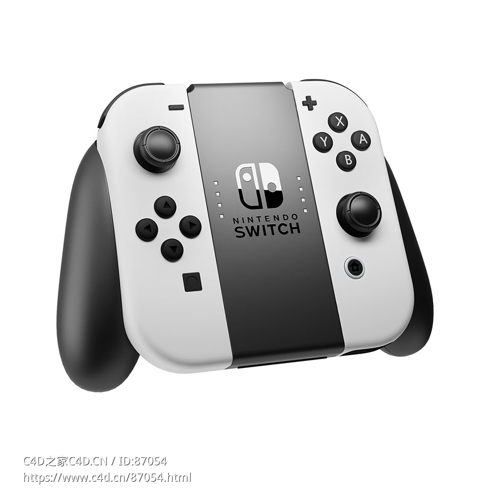 任天堂手柄充电握把3D模型素材下载Joy-Con Charging Grip by Nintendo