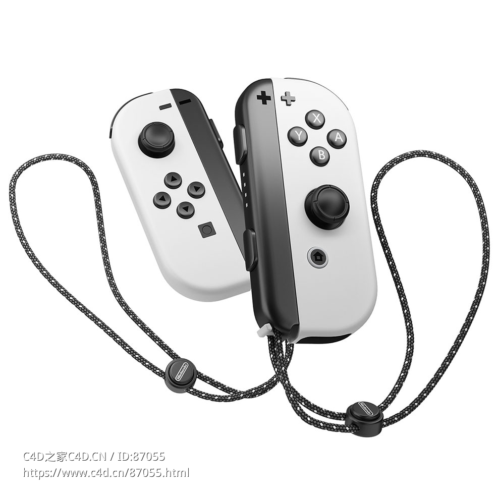 任天堂Joy-Con游戏手柄3D模型素材下载Joy-Con Controllers by Nintendo