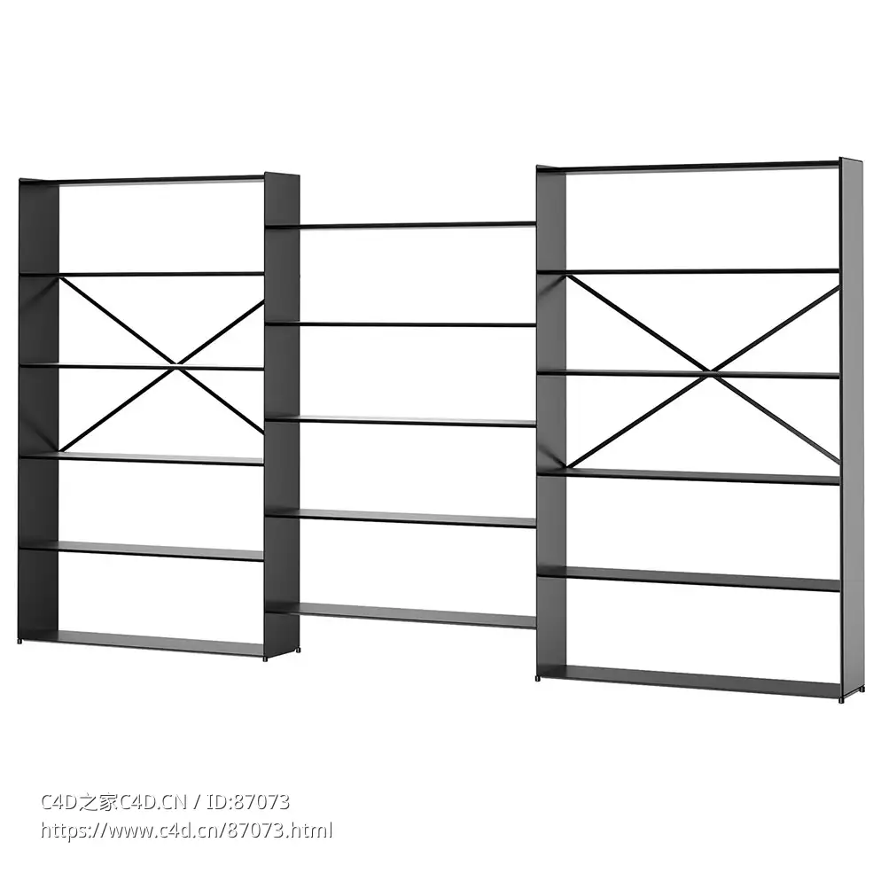 博纳多混沌书架组合63D模型素材下载Kaos Bookshelves Combination 6 by Bonaldo - C4D之家 - 1495.jpg