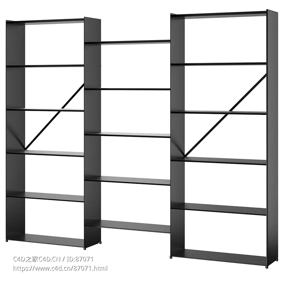 博纳多混沌书架组合43D模型素材下载Kaos Bookshelves Combination 4 by Bonaldo - C4D之家 - 1493.jpg