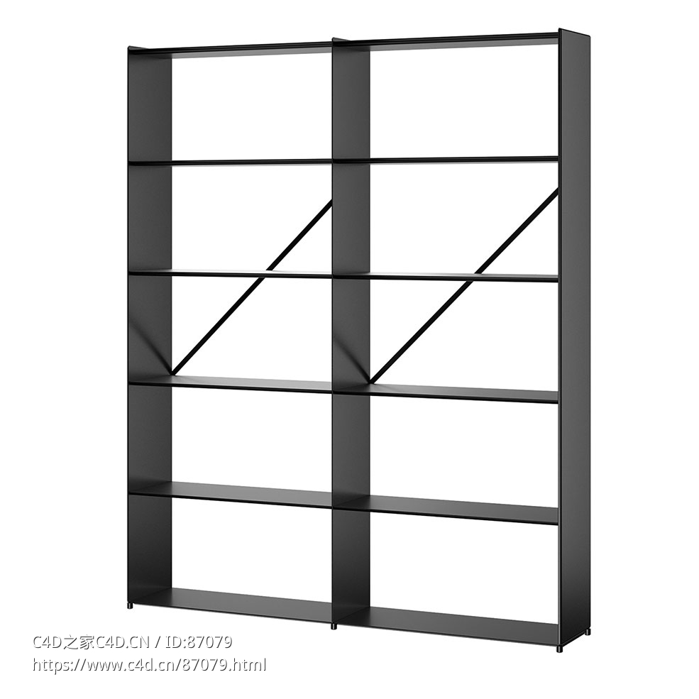 Kaos 组合书架12号书架收纳系统3D模型素材下载Kaos Bookshelves Combination 12 by Bo