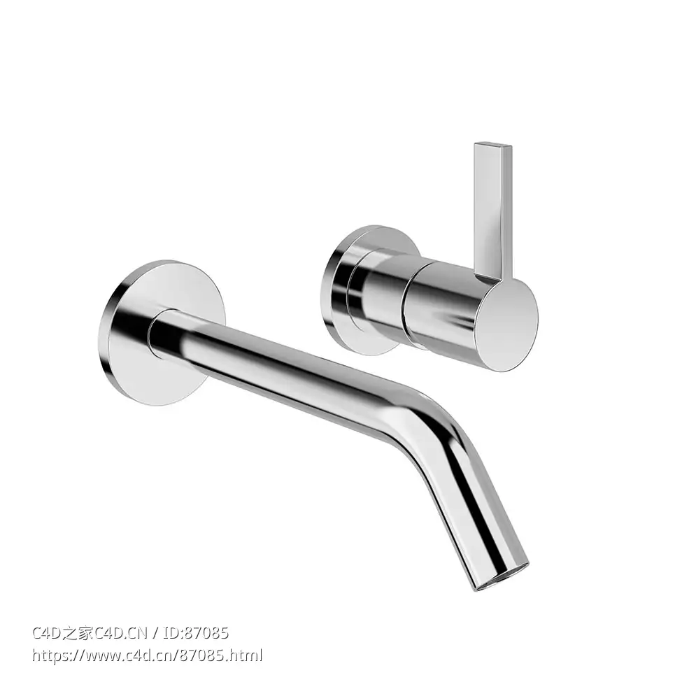 Kartell 175毫米暗装单把面盆龙头入墙式面盆龙头3D模型素材下载Kartell Concealed Sin - C4D之家 - 1507.jpg
