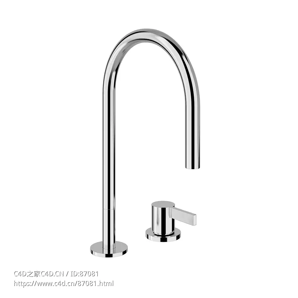 Kartell 双孔面盆龙头卫浴水龙头3D模型素材下载Kartell 2-Holes Basin Mixer by Laufe - C4D之家 - 1503.jpg