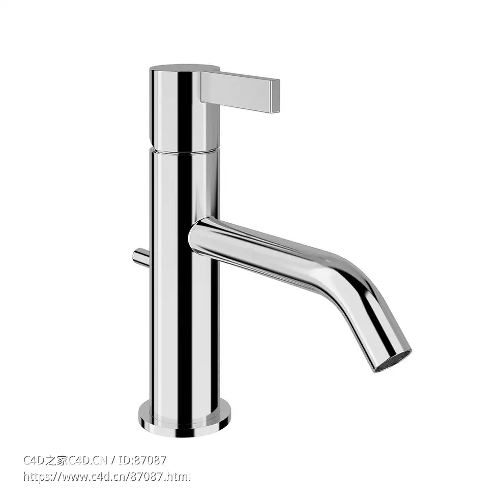 Kartell 单把面盆龙头卫浴水龙头3D模型素材下载Kartell Single Lever Basin Mixer by