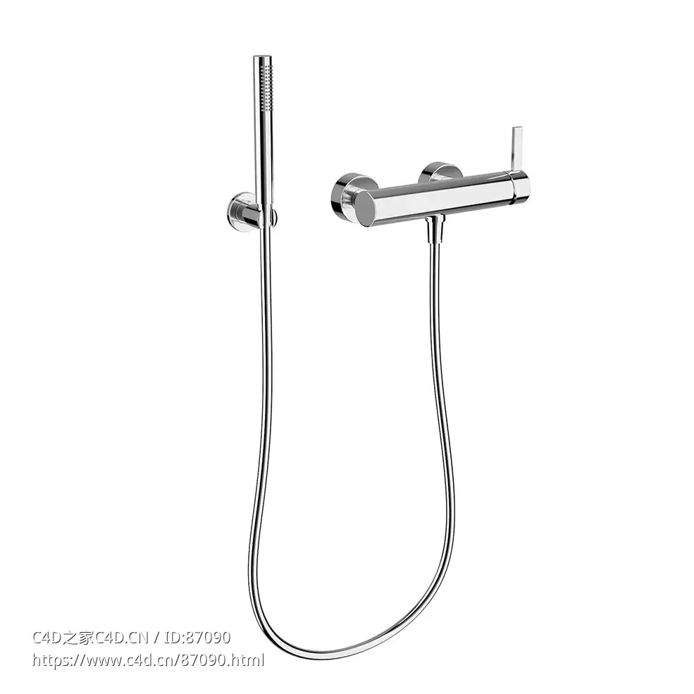 Kartell 壁挂式单把花洒龙头淋浴水龙头3D模型素材下载Kartell Wall-Mounted Single Le - C4D之家 - 1512.jpg