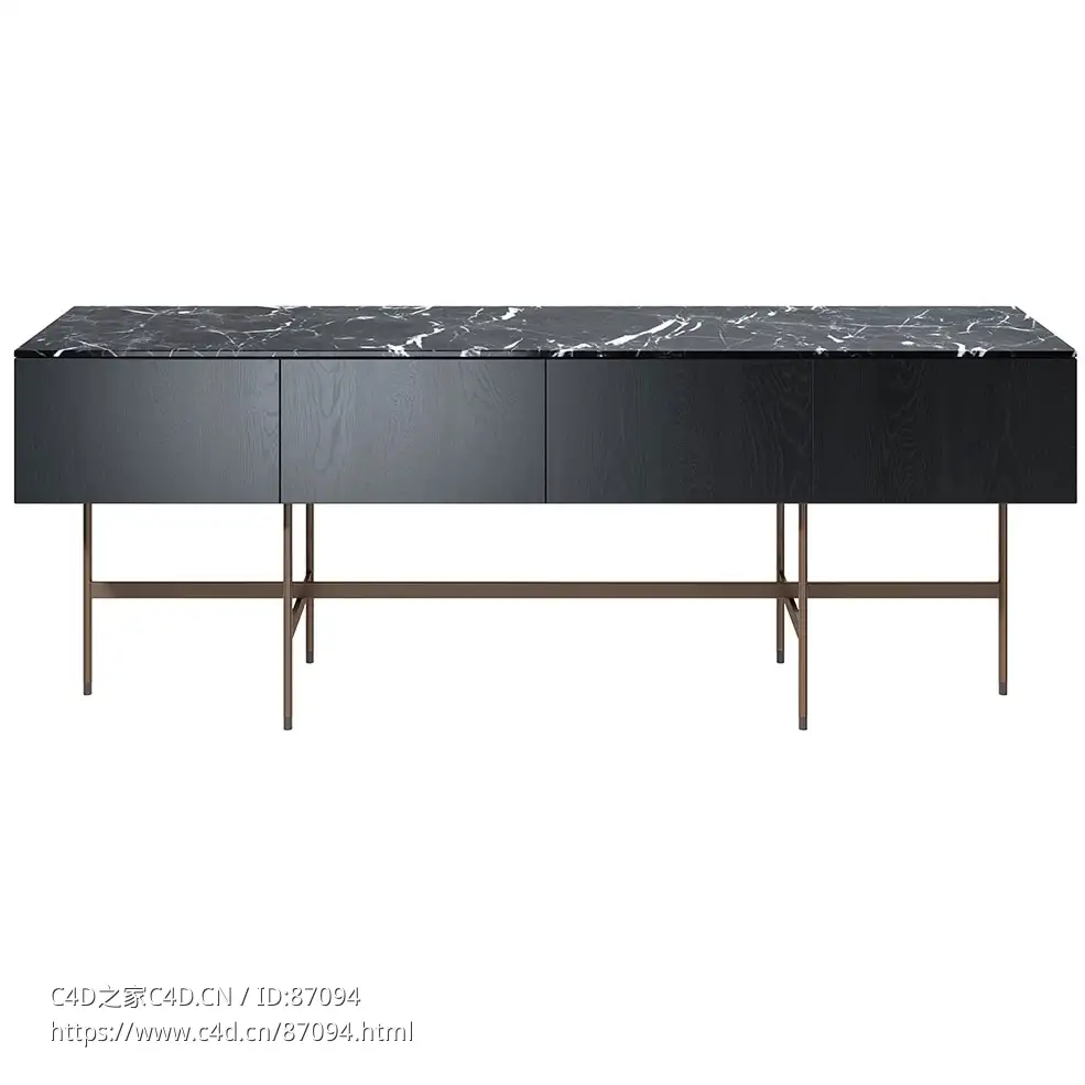 Kenneth 餐厅边柜储物柜3D模型素材下载Kenneth Dining Sideboard by Minotti - C4D之家 - 1516.jpg