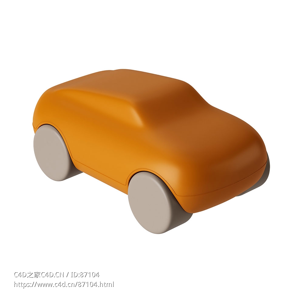 Kevin 汽车玩具儿童玩具3D模型素材下载Kevin Car Toy by Liewood