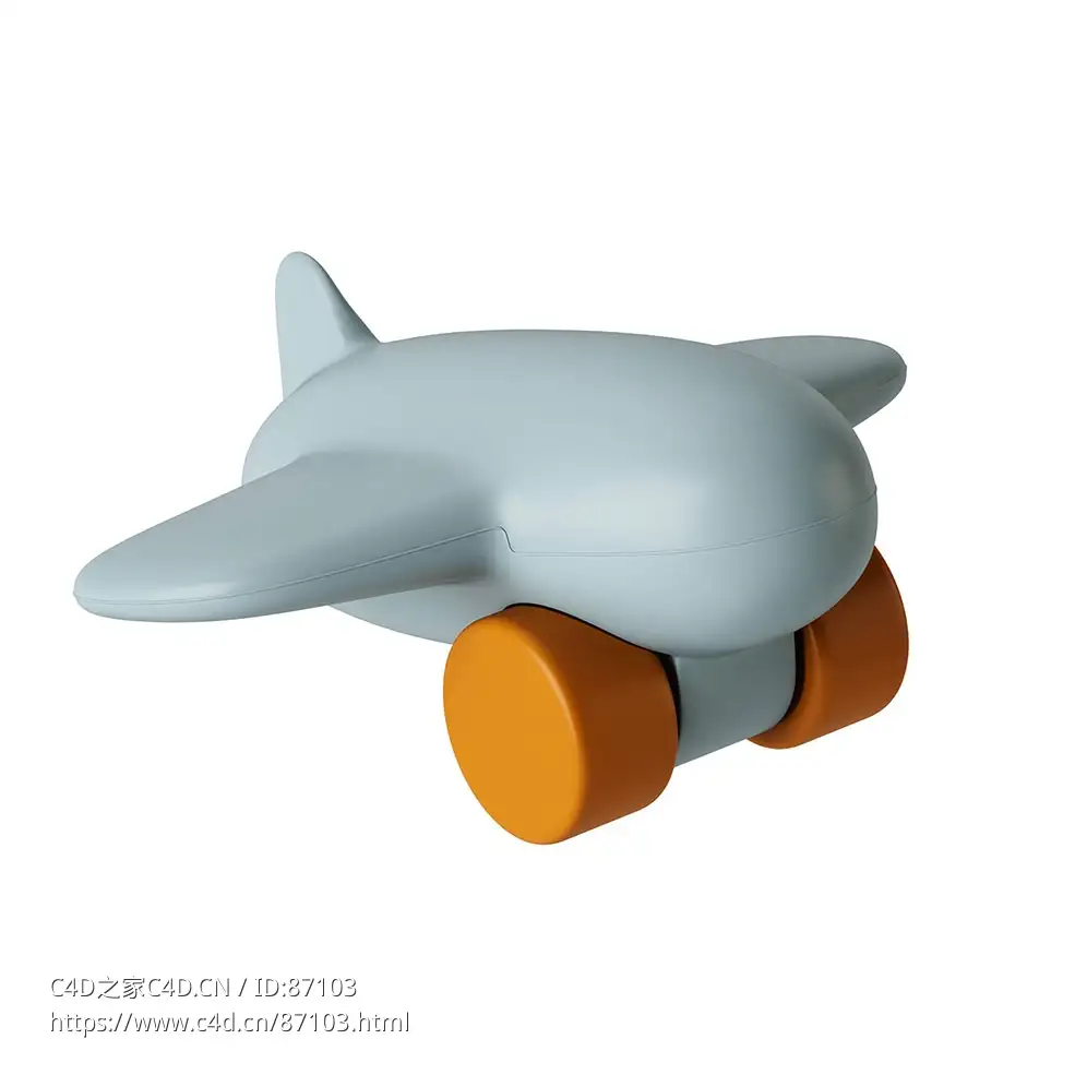 Kevin 飞机玩具儿童玩具3D模型素材下载Kevin Airplane Toy by Liewood