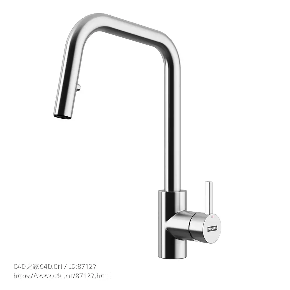 Kubus 下拉式喷头厨房龙头厨房水龙头3D模型素材下载Kubus Kitchen Tap Pull Down Spra - C4D之家 - 1549.jpg