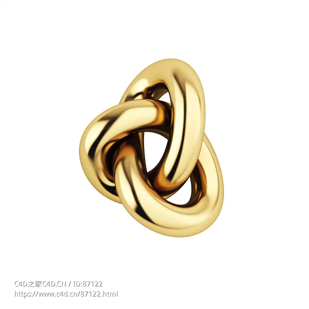 打结装饰小桌饰装饰品3D模型素材下载Knot Table Small Decoration by Cooee Design