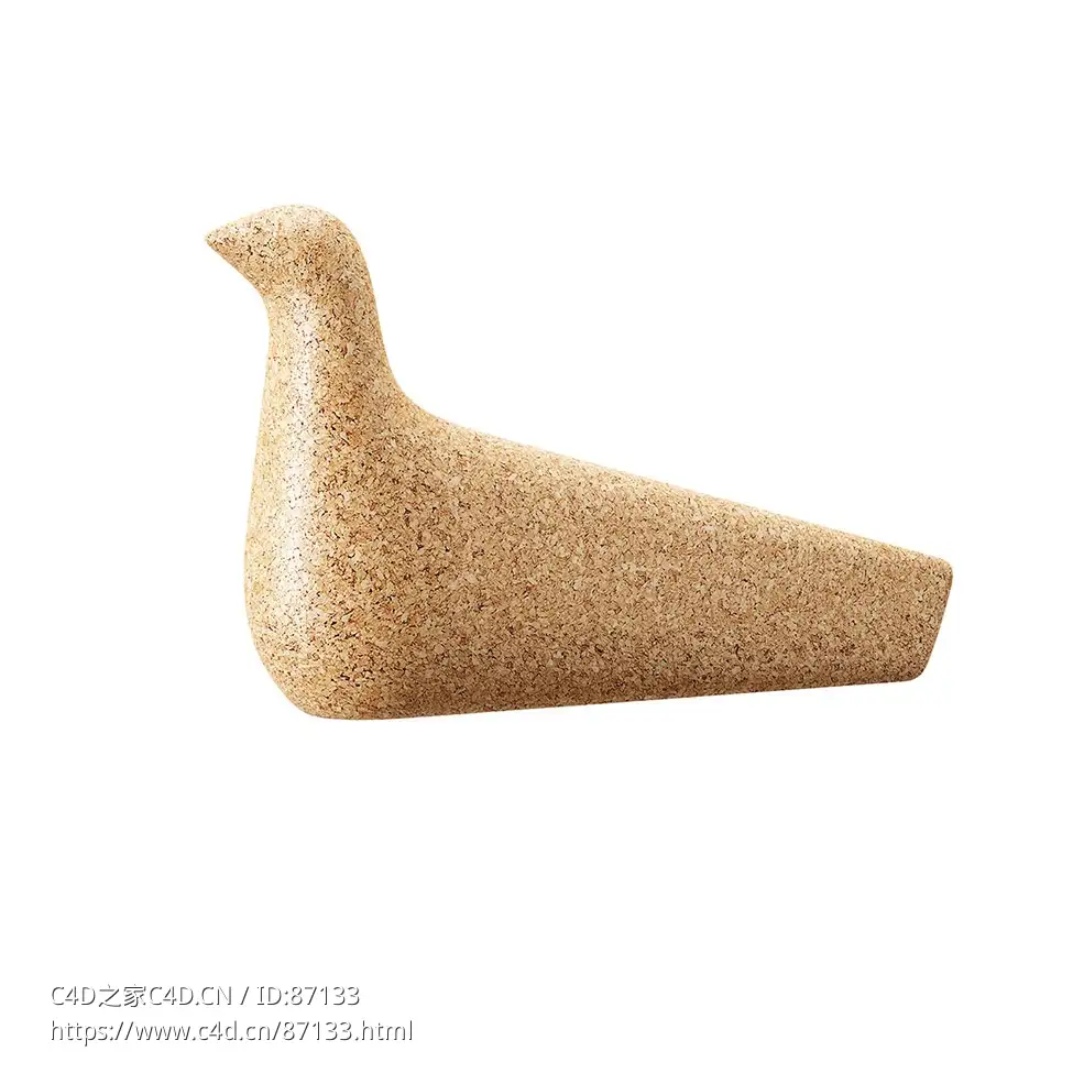 软木小鸟装饰品装饰摆件3D模型素材下载L Oiseau Cork Bird Decoration by Vitra