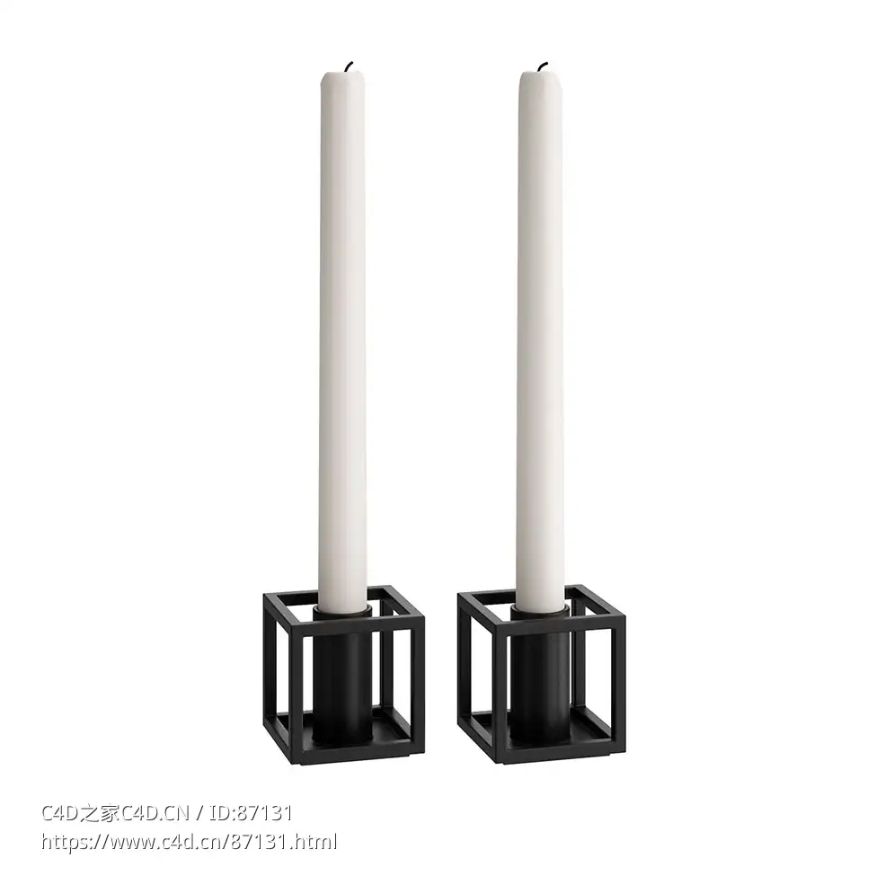 Kubus 迷你烛台装饰烛台3D模型素材下载Kubus Micro Candle Holder by Lassen
