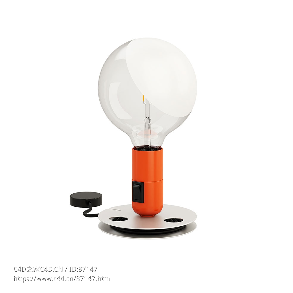 Lampadina 台灯装饰台灯3D模型素材下载Lampadina Table Lamp by Flos