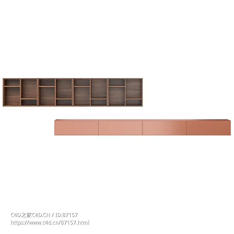 Lauki 138 壁挂式电视柜视听家具3D模型素材下载Lauki 138 Wall-Mounted TV Cabinet by - C4D之家 - 1579.jpg