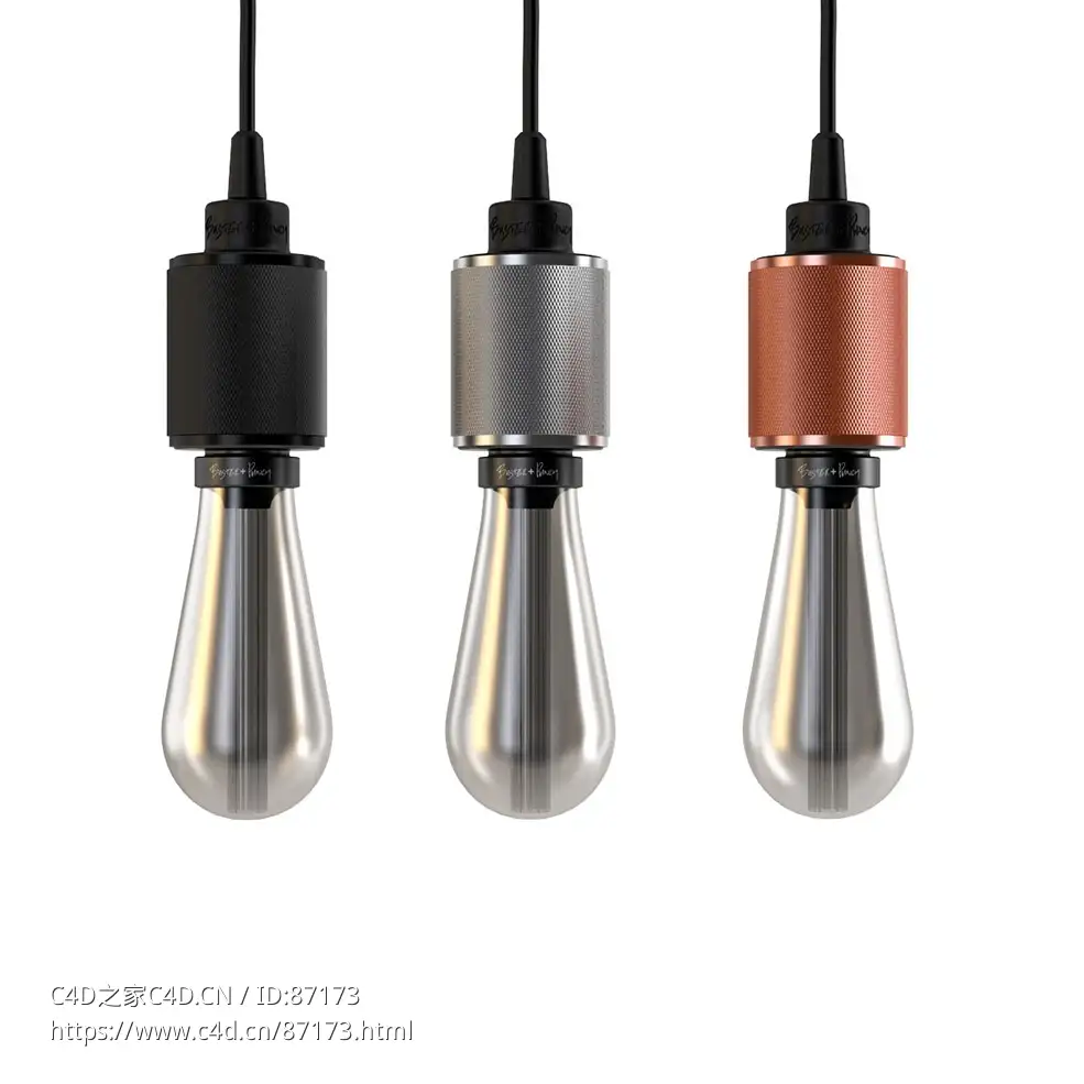 LED复古灯泡照明灯具3D模型素材下载Led Buster Bulb by Buster Punch